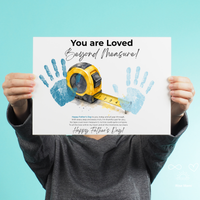 Father’s Day Handprint Craft Printable | You Are Loved Beyond Measure | Measuring Tape Keepsake Gift from Kids | DIY Dad Gift