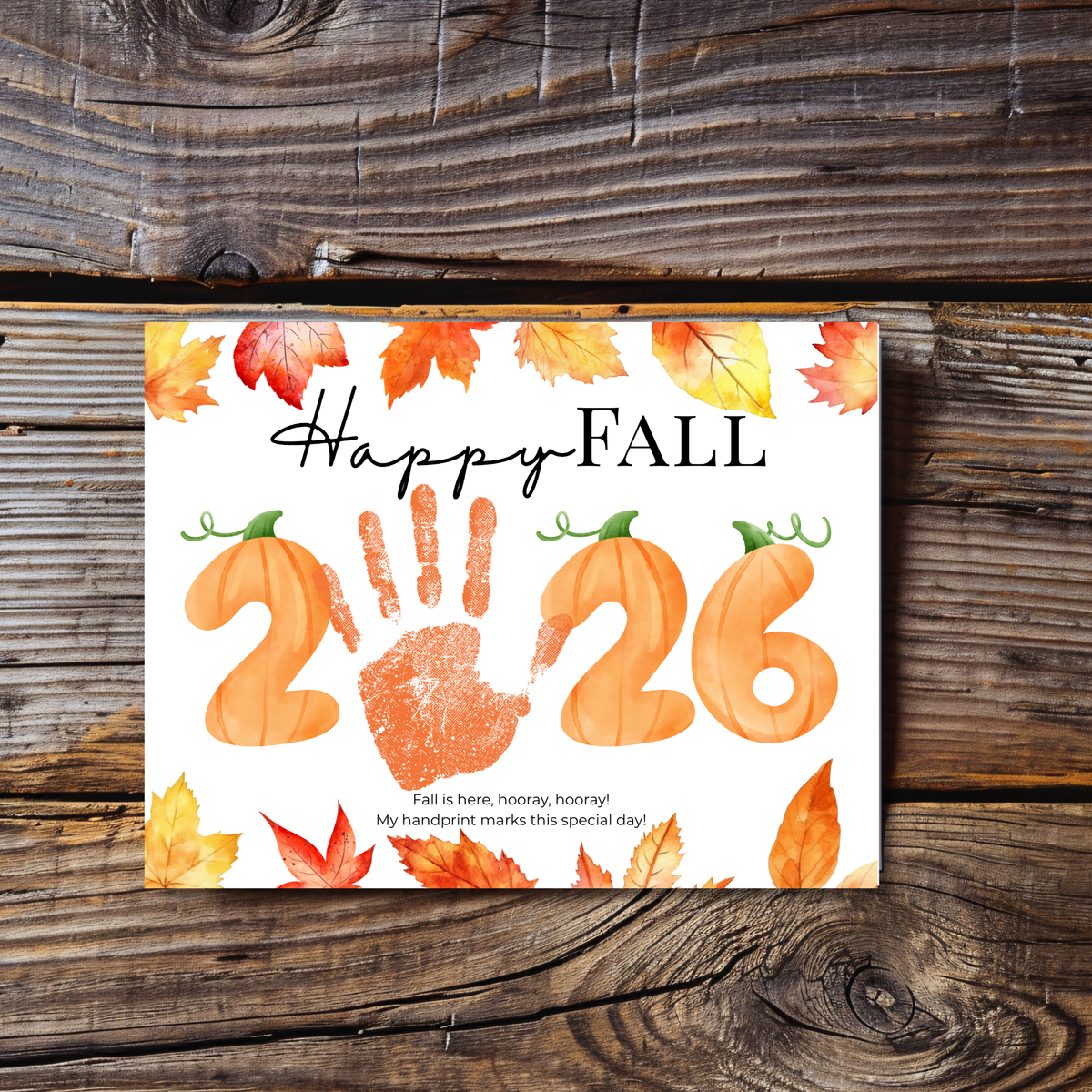 First Day of Fall Handprint Craft Printable 2026, Baby's First Fall Keepsake, Preschool Autumn Activity, Pumpkin Number Craft, Fall Classroom Decor