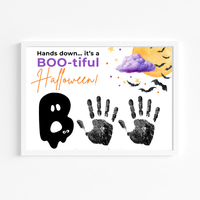 Hands Down It's a BOO-tiful Halloween Handprint Craft Printable | Halloween Keepsake Activity for Kids | Preschool Halloween Craft | Daycare & Classroom Printable