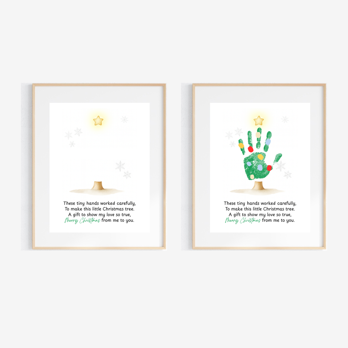 Christmas Tree Handprint Craft | Christmas Keepsake Printable | Preschool Christmas Handprint Activity | Holiday Classroom Craft