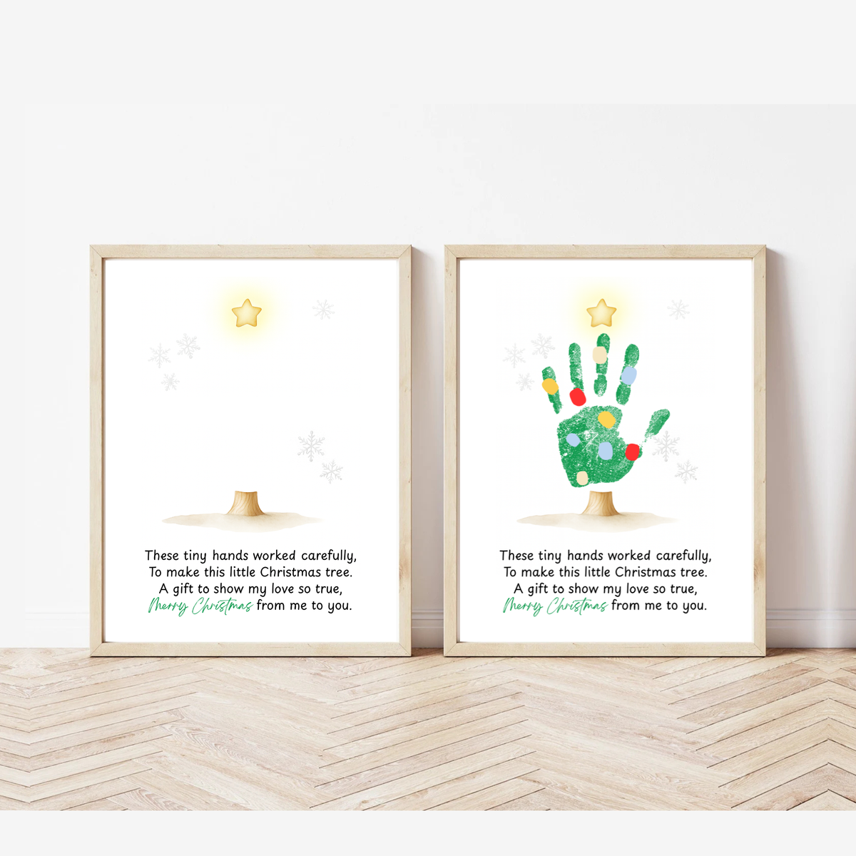 Christmas Tree Handprint Craft | Christmas Keepsake Printable | Preschool Christmas Handprint Activity | Holiday Classroom Craft
