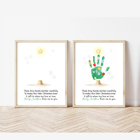 Christmas Tree Handprint Craft | Christmas Keepsake Printable | Preschool Christmas Handprint Activity | Holiday Classroom Craft