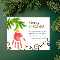 Christmas Ornament Handprint Poem  Craft for Kids | Merry Christmas Keepsake Printable + Free Coloring Page