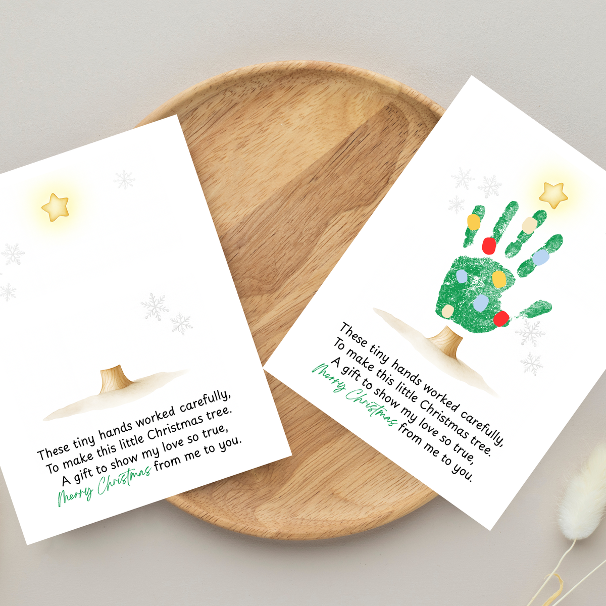 Christmas Tree Handprint Craft | Christmas Keepsake Printable | Preschool Christmas Handprint Activity | Holiday Classroom Craft