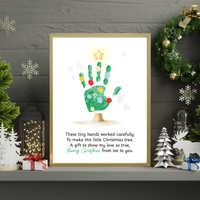 Christmas Tree Handprint Craft | Christmas Keepsake Printable | Preschool Christmas Handprint Activity | Holiday Classroom Craft
