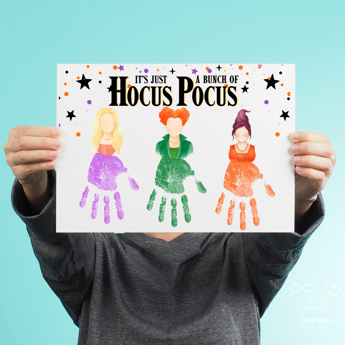 It's Just a Bunch of Hocus Pocus Handprint Craft Printable | Halloween Witch Handprint Keepsake | Preschool Halloween Activity | Daycare & Classroom Craft