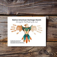 Native American Heritage Month Handprint Craft | Eagle Keepsake Printable