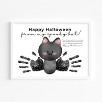 Happy Halloween Bat Handprint Craft Printable | Spooky Bat Keepsake for Kids | Preschool Halloween Activity | Daycare & Classroom Craft