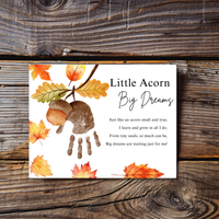 Little Acorn, Big Dreams Handprint Craft | Fall Preschool Keepsake | Acorn Handprint Printable | Autumn Classroom Activity