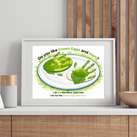 Green Eggs and Ham Handprint Craft Printable | Kids Reading Activity | Literacy Art Keepsake PDF