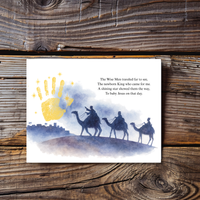 Christian Three Wise Men Handprint Craft Printable | Wise Men Christmas Keepsake | Nativity Handprint Activity | Epiphany Craft | Sunday School Christmas Printable
