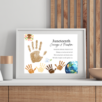 Juneteenth Courage & Freedom Handprint Craft Printable | Juneteenth Activity for Kids | Diversity & Inclusion Keepsake