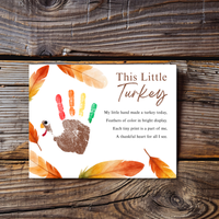 This Little Turkey Poem Handprint Craft | Thanksgiving Turkey Keepsake Printable