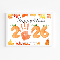 First Day of Fall Handprint Craft Printable 2026, Baby's First Fall Keepsake, Preschool Autumn Activity, Pumpkin Number Craft, Fall Classroom Decor