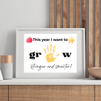 First Day of School Handprint Craft Printable | “This Year I Want to Grow” Keepsake | Back to School Activity for Kids | Preschool Kindergarten Craft