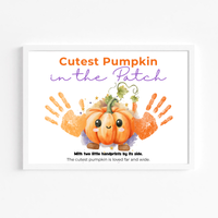Pumpkin Handprint Craft Printable | Cutest Pumpkin in the Patch | Fall Keepsake Activity for Preschool & Kindergarten