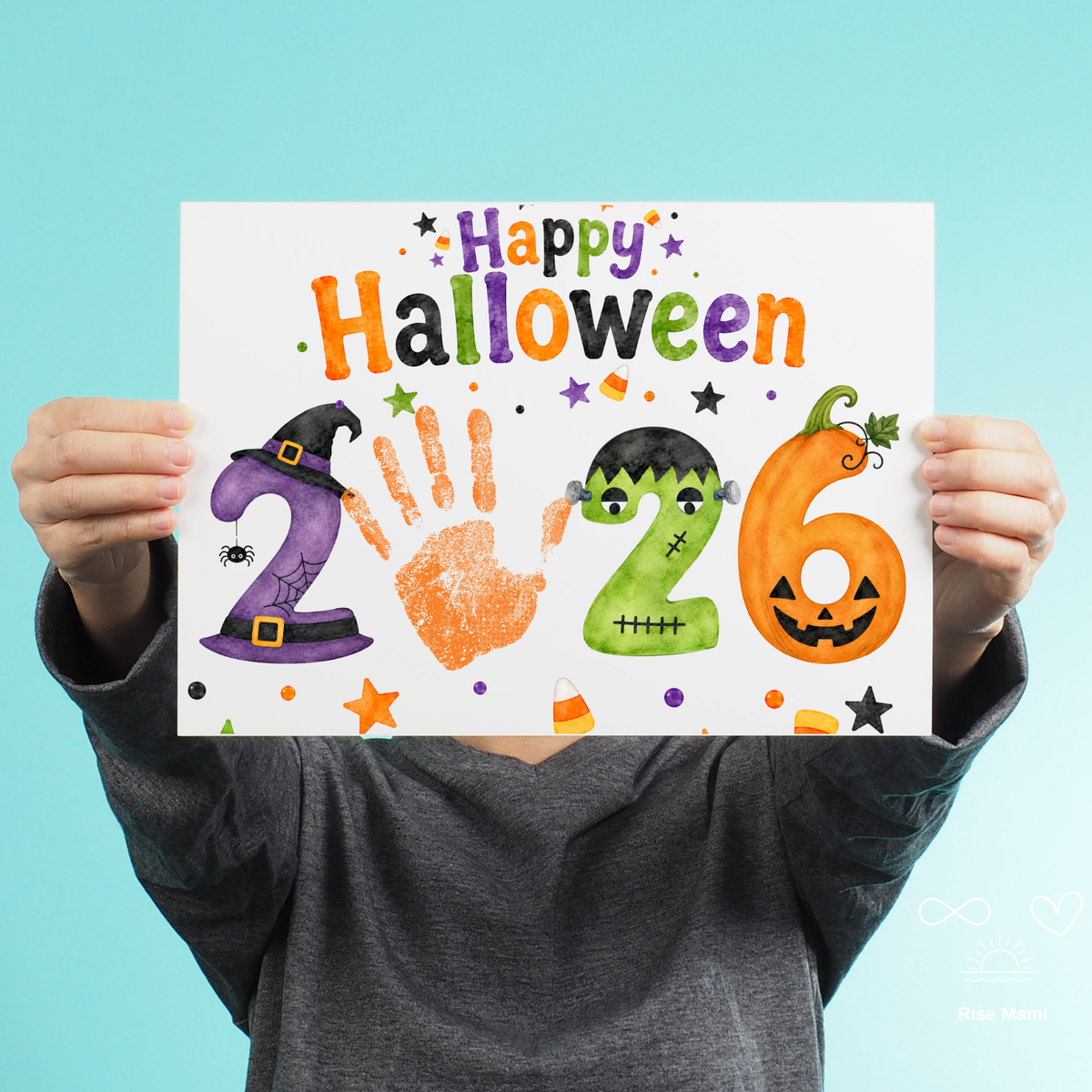 appy Halloween 2026 Handprint Craft Printable | Halloween Keepsake Activity for Kids | Preschool Halloween Craft | Daycare & Classroom Printable
