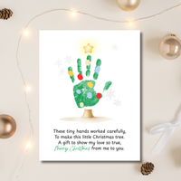 Christmas Tree Handprint Craft | Christmas Keepsake Printable | Preschool Christmas Handprint Activity | Holiday Classroom Craft