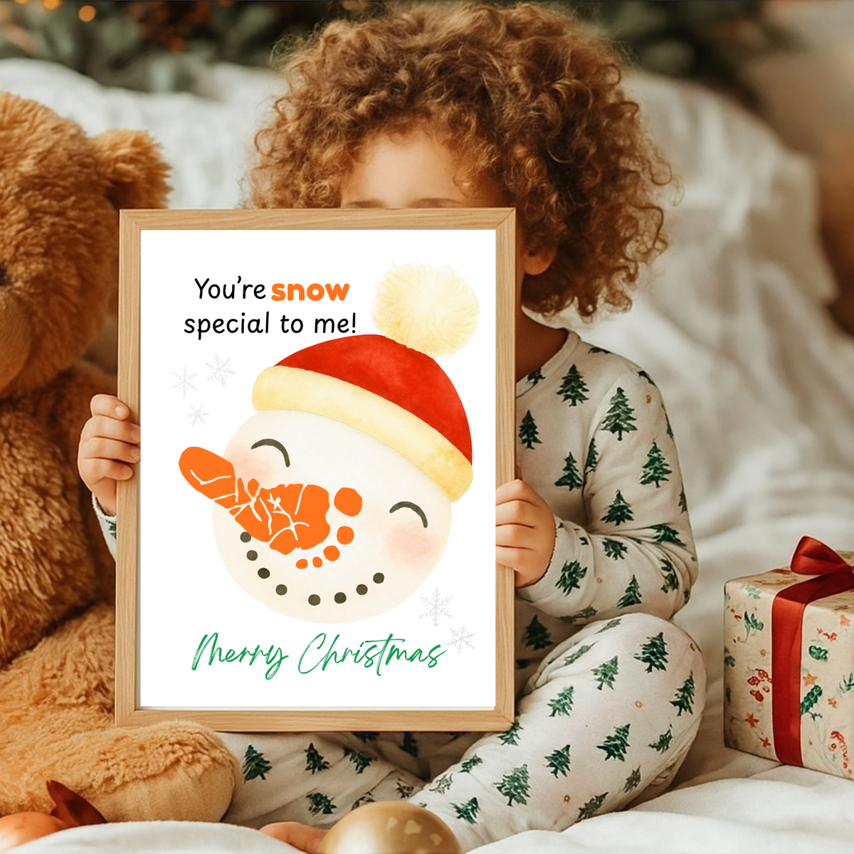 Snowman Footprint Craft Printable | You're Snow Special to Me | Christmas Footprint Keepsake | Preschool Holiday Activity