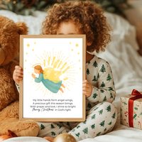 Christian Angel Handprint Craft | Christmas Angel Wings Printable | Preschool Christmas Keepsake | Sunday School Nativity Activity