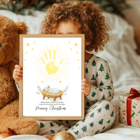 Baby Jesus Handprint Craft Printable | Christian Christmas Keepsake | Nativity Handprint Activity | Sunday School Christmas Craft