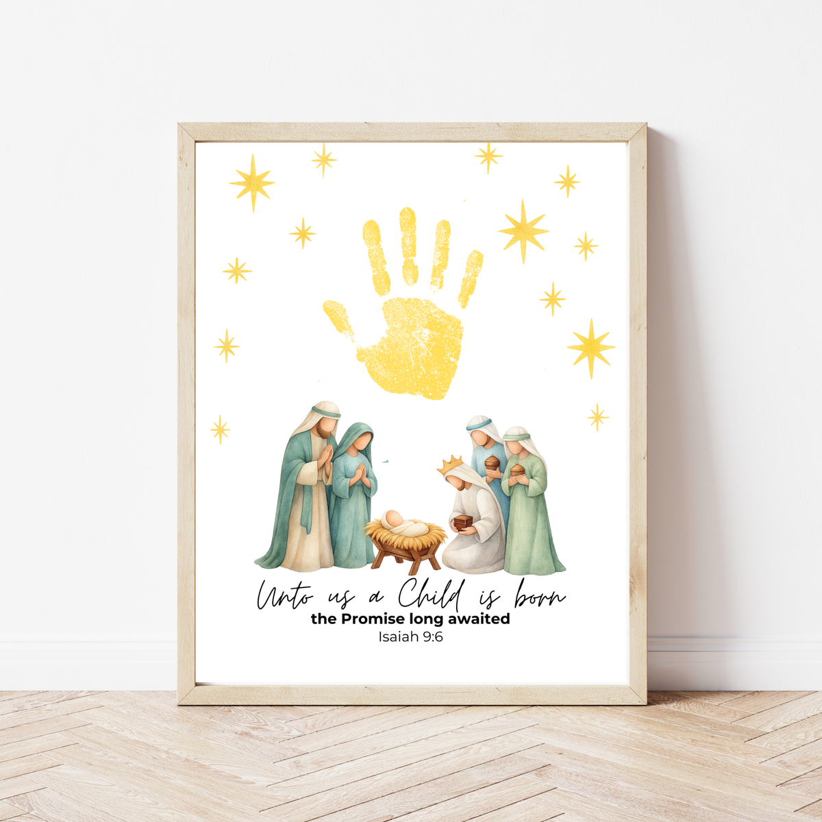 Three Wise Men Handprint Craft Printable | Christian Epiphany Activity | Isaiah 9:6 Bible Craft | Preschool Christmas Keepsake