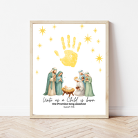 Three Wise Men Handprint Craft Printable | Christian Epiphany Activity | Isaiah 9:6 Bible Craft | Preschool Christmas Keepsake