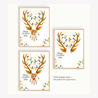 Merry Christmas Reindeer 2026 Handprint Craft Printable | Reindeer Keepsake | Christmas Handprint Activity | Preschool Christmas Craft | Kids Holiday Art