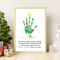 Christmas Tree Handprint Craft | Christmas Keepsake Printable | Preschool Christmas Handprint Activity | Holiday Classroom Craft