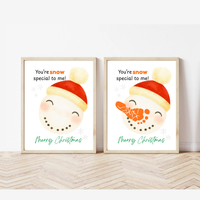 Snowman Footprint Craft Printable | You're Snow Special to Me | Christmas Footprint Keepsake | Preschool Holiday Activity