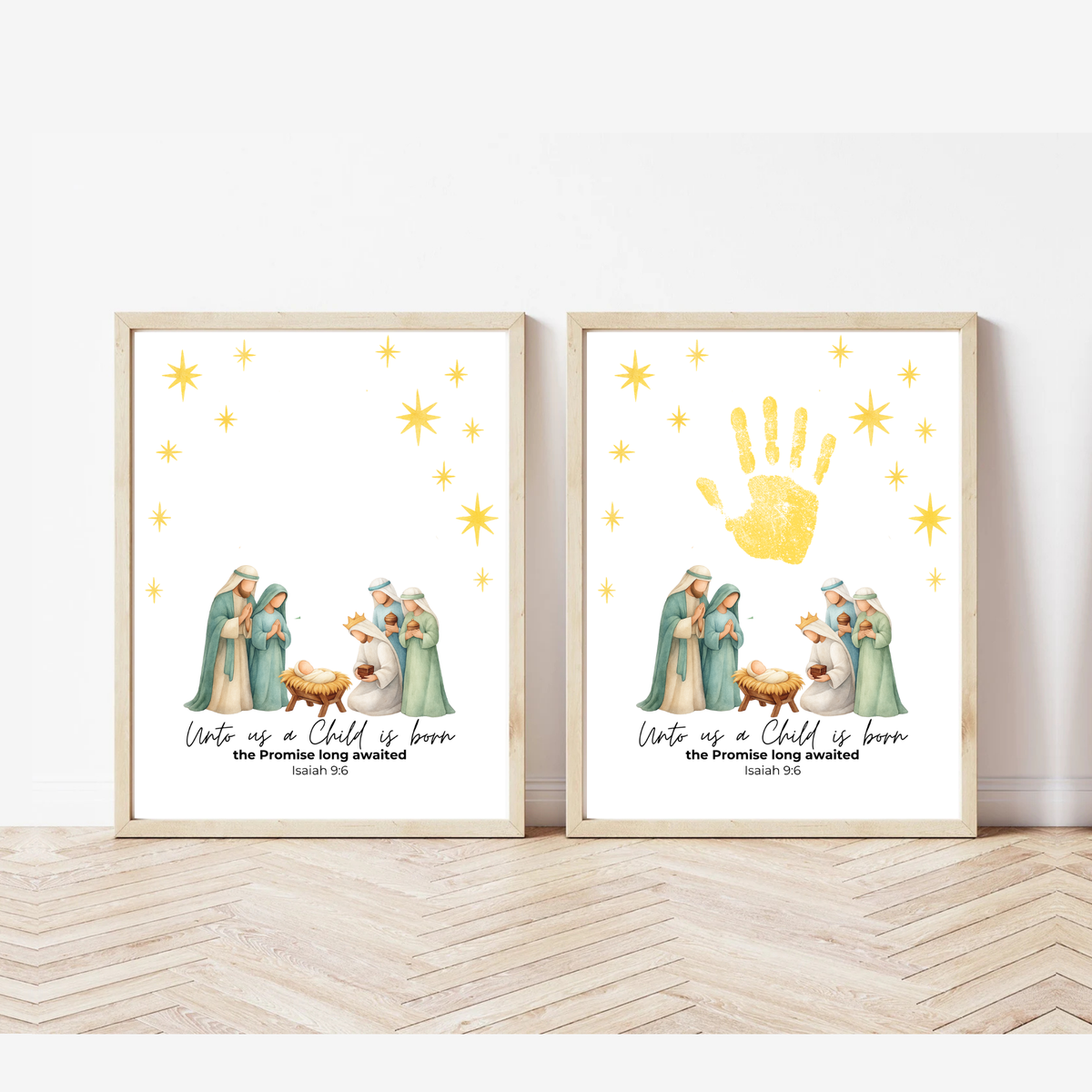 Three Wise Men Handprint Craft Printable | Christian Epiphany Activity | Isaiah 9:6 Bible Craft | Preschool Christmas Keepsake