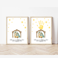Unto Us a Child Is Born Handprint Craft | Christian Nativity Printable | Christmas Bible Keepsake | Preschool Jesus Birth Activity