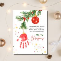 Christmas Ornament Handprint Craft | Christmas Keepsake Printable | Preschool Christmas Handprint Activity | Holiday Classroom Craft