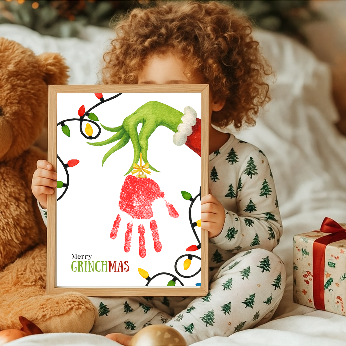 Grinchmas Handprint Ornament Craft Printable | Christmas Handprint Keepsake | Grinch Inspired Preschool Activity