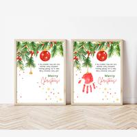 Christmas Ornament Handprint Craft Printable | Merry Christmas Keepsake | Preschool Christmas Handprint Activity | Holiday Classroom Craft