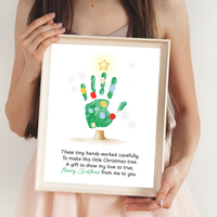 Christmas Tree Handprint Craft | Christmas Keepsake Printable | Preschool Christmas Handprint Activity | Holiday Classroom Craft