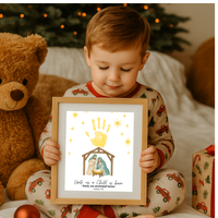 Unto Us a Child Is Born Handprint Craft | Christian Nativity Printable | Christmas Bible Keepsake | Preschool Jesus Birth Activity