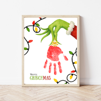 Grinchmas Handprint Ornament Craft Printable | Christmas Handprint Keepsake | Grinch Inspired Preschool Activity