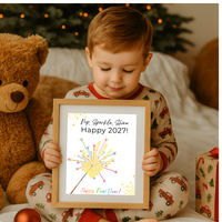 Pop, Sparkle, Shine Happy 2027 Handprint Craft Printable | New Year's Eve Handprint Keepsake | Preschool New Year Activity | 2027 Kids Craft