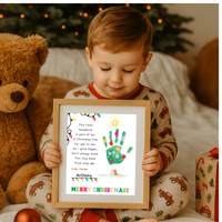 Christmas Tree Poem Handprint Craft Printable | Christmas Lights Handprint Keepsake | Preschool Christmas Activity | Kids Holiday Craft