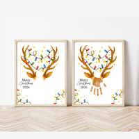Merry Christmas Reindeer 2026 Handprint Craft Printable | Reindeer Keepsake | Christmas Handprint Activity | Preschool Christmas Craft | Kids Holiday Art