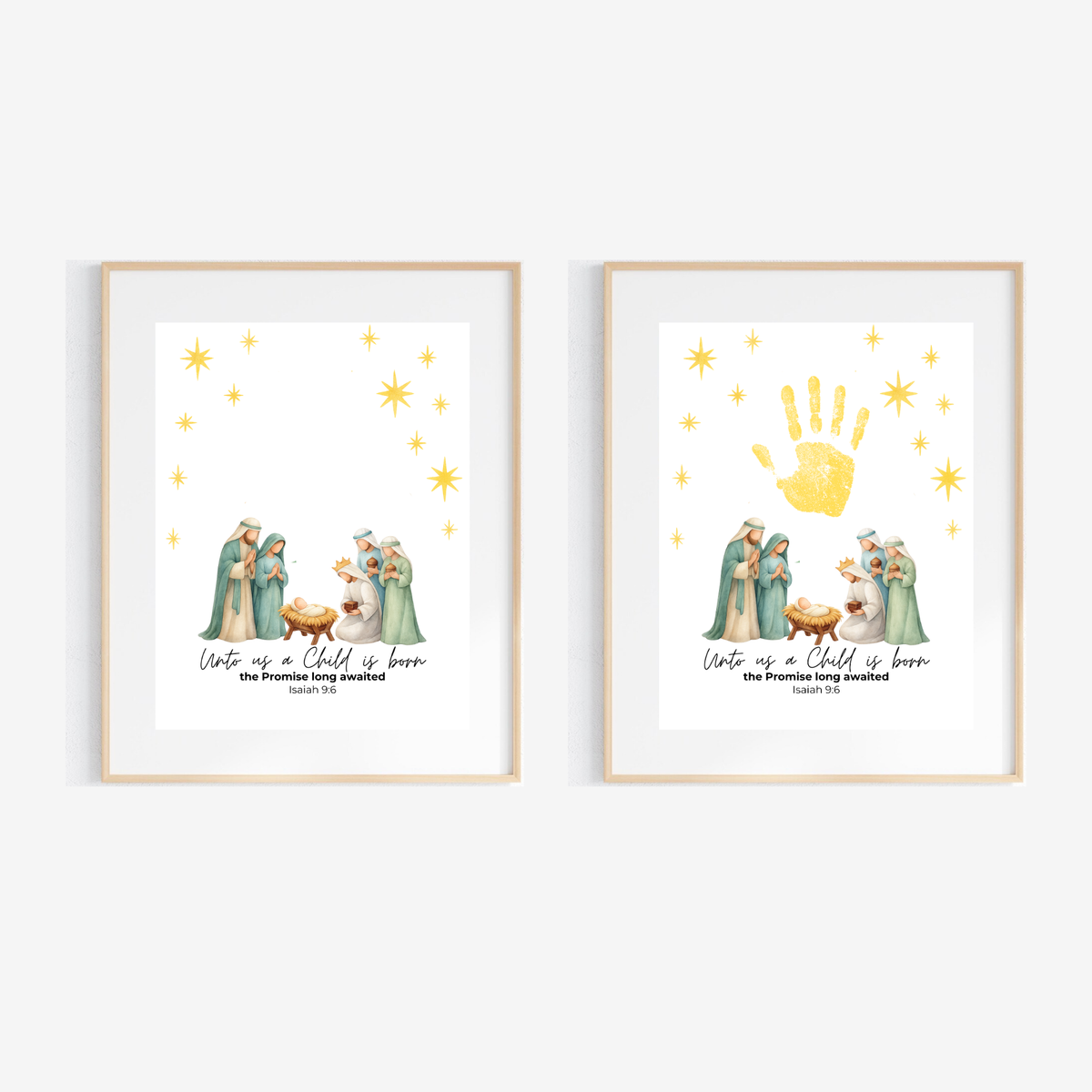 Three Wise Men Handprint Craft Printable | Christian Epiphany Activity | Isaiah 9:6 Bible Craft | Preschool Christmas Keepsake