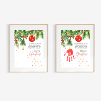 Christmas Ornament Handprint Craft Printable | Merry Christmas Keepsake | Preschool Christmas Handprint Activity | Holiday Classroom Craft
