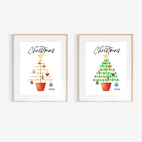 My First Christmas Fingerprint Tree Craft Printable | Baby's First Christmas Keepsake | Christmas Finger Painting Activity | Preschool Holiday Craft