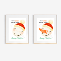 Snowman Footprint Craft Printable | You're Snow Special to Me | Christmas Footprint Keepsake | Preschool Holiday Activity