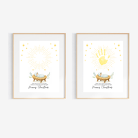 Baby Jesus Handprint Craft Printable | Christian Christmas Keepsake | Nativity Handprint Activity | Sunday School Christmas Craft