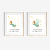 Christian Angel Handprint Craft | Christmas Angel Wings Printable | Preschool Christmas Keepsake | Sunday School Nativity Activity
