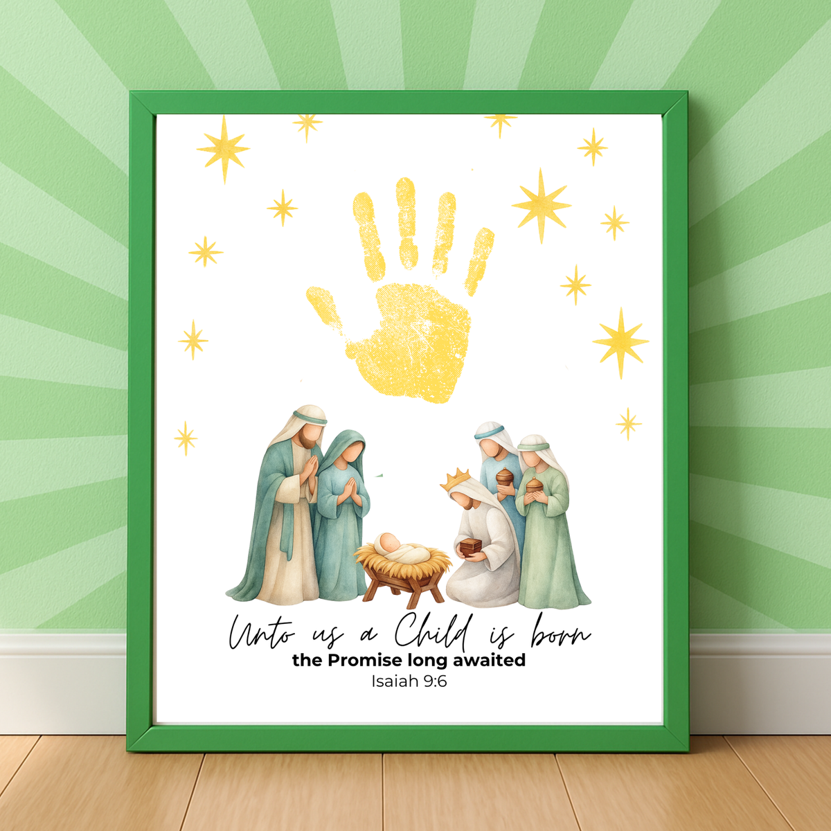 Three Wise Men Handprint Craft Printable | Christian Epiphany Activity | Isaiah 9:6 Bible Craft | Preschool Christmas Keepsake