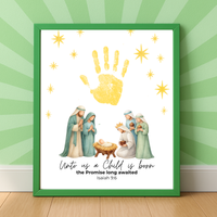 Three Wise Men Handprint Craft Printable | Christian Epiphany Activity | Isaiah 9:6 Bible Craft | Preschool Christmas Keepsake