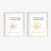 Pop, Sparkle, Shine Happy 2027 Handprint Craft Printable | New Year's Eve Handprint Keepsake | Preschool New Year Activity | 2027 Kids Craft